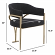 Best Quality Furniture Set of 2 Dining Side Chairs in Black Boucle Fabric