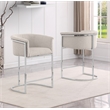 Best Quality Furniture Set of 2 Barstools in Cream Boucle Fabric