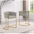 Best Quality Furniture Set of 2 Barstools in Rich Gray Boucle Fabric