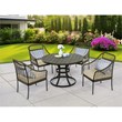 Best Quality Furniture 5 Piece Outdoor Patio Set in Gray Steel Metal