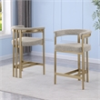 Best Quality Furniture Set of 2 Counterheight Chairs in Gray Boucle Fabric