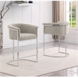 Best Quality Furniture Set of 2 Barstools in Gray Boucle Fabric
