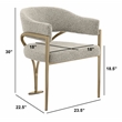 Best Quality Furniture Set of 2 Dining Side Chairs in Gray Boucle Fabric