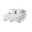 Best Quality Furniture Big Chaise with Fluffy Striped Beige Fabric