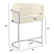 Best Quality Furniture Set of 2 Counterheight Chairs in Cream Teddy Fabric