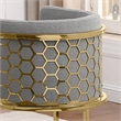 Best Quality Furniture Single Barstool in Gray Teddy Fabric and Chrome Base