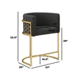 Best Quality Furniture Single Barstool in Black Teddy Fabric and Chrome Base