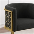 Best Quality Furniture Single Barstool in Black Teddy Fabric and Chrome Base