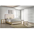 Best Quality Furniture Natural Wood King Bedroom Set with LED Headboard