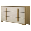Best Quality Furniture Natural Wood Queen Bedroom Set with LED Headboard