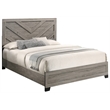 Best Quality Furniture Light Gray Wood 5 Pc Bedroom Set with King Panel Bed
