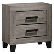 Best Quality Furniture Light Gray Wood 4 Pc Bedroom Set with King Panel Bed