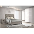Best Quality Furniture Light Gray Wood 2 Pc Bedroom Set with King Panel Bed
