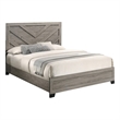 Best Quality Furniture Light Gray Wood Full Size Panel Bed