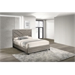 Best Quality Furniture Light Gray Wood Queen Size Panel Bed