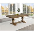 Best Quality Furniture Brown Oak Wood Dining Table with Textured Grain Top