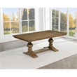 Best Quality Furniture Brown Oak Wood Dining Table with Textured Grain Top