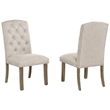 Best Quality Furniture Rustic Oak Wood Dining Set with Mixed Beige Chairs
