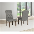 Best Quality Furniture Linen Fabric Upholstered Parson Side Chairs in Gray