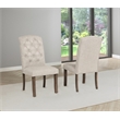 Best Quality Furniture Linen Fabric Upholstered Parson Side Chairs in Beige