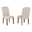 Best Quality Furniture Linen Fabric Upholstered Parson Side Chairs in Beige