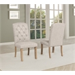 Best Quality Furniture Linen Fabric Upholstered Parson Side Chairs in Beige