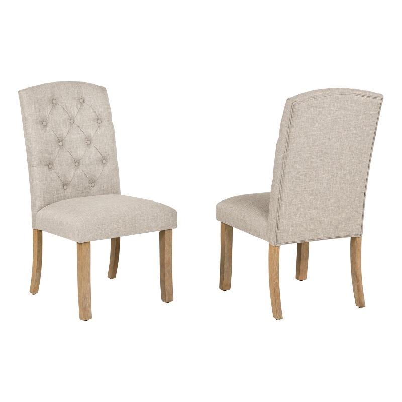 Best Quality Furniture Linen Fabric Upholstered Parson Side Chairs in Beige
