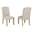 Best Quality Furniture Linen Fabric Upholstered Parson Side Chairs in Beige