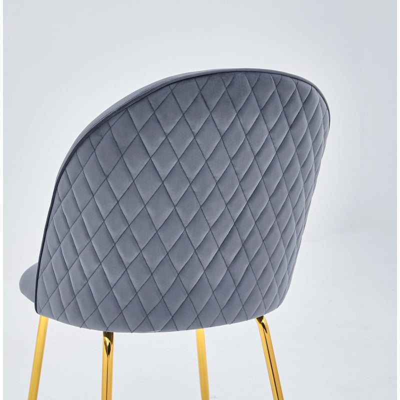 Best Quality Furniture Glass with White Marble Wrap Dining Set and Gray Chairs