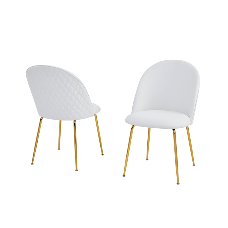 Best Quality Furniture Glass with White Marble Wrap Dining Set and White Chairs
