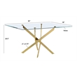 Best Quality Furniture Clear Glass Dining Set with Velvet Upholstered Chairs