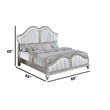 Best Quality Furniture Silver Embossed Wood Bedroom Set with King Panel Bed
