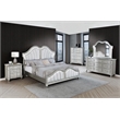 Best Quality Furniture Silver Embossed Wood Bedroom Set with King Panel Bed