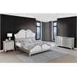 Best Quality Furniture Silver Embossed Wood Bedroom Set with King Panel Bed