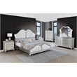 Best Quality Furniture Silver Embossed Wood Bedroom Set with Queen Panel Bed