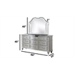 Best Quality Furniture Silver Embossed Wood Bedroom Set with Queen Panel Bed
