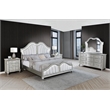 Best Quality Furniture Silver Embossed Wood Bedroom Set with Queen Panel Bed