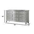 Best Quality Furniture Glam Glitter & Silver Embossed Wood Horizontal Dresser