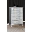 Best Quality Furniture Glam Glitter & Silver Embossed Wood Dresser Chest