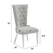 Best Quality Furniture Button Tufted Boucle Fabric Side Chairs in Rich Gray