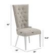 Best Quality Furniture Button Tufted Boucle Fabric Side Chairs in Gray