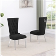 Best Quality Furniture Button Tufted Boucle Fabric Side Chairs in Black