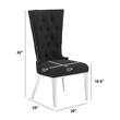 Best Quality Furniture Button Tufted Boucle Fabric Side Chairs in Black