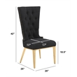 Best Quality Furniture Button Tufted Boucle Fabric Side Chairs in Black