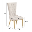 Best Quality Furniture Button Tufted Boucle Fabric Side Chairs in Cream