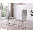 Best Quality Furniture Line Tufted Boucle Fabric Side Chairs in Rich Gray