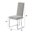 Best Quality Furniture Line Tufted Boucle Fabric Side Chairs in Rich Gray
