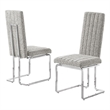 Best Quality Furniture Line Tufted Boucle Fabric Side Chairs in Rich Gray