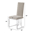 Best Quality Furniture Line Tufted Boucle Fabric Side Chairs in Gray