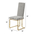 Best Quality Furniture Line Tufted Boucle Fabric Side Chairs in Rich Gray